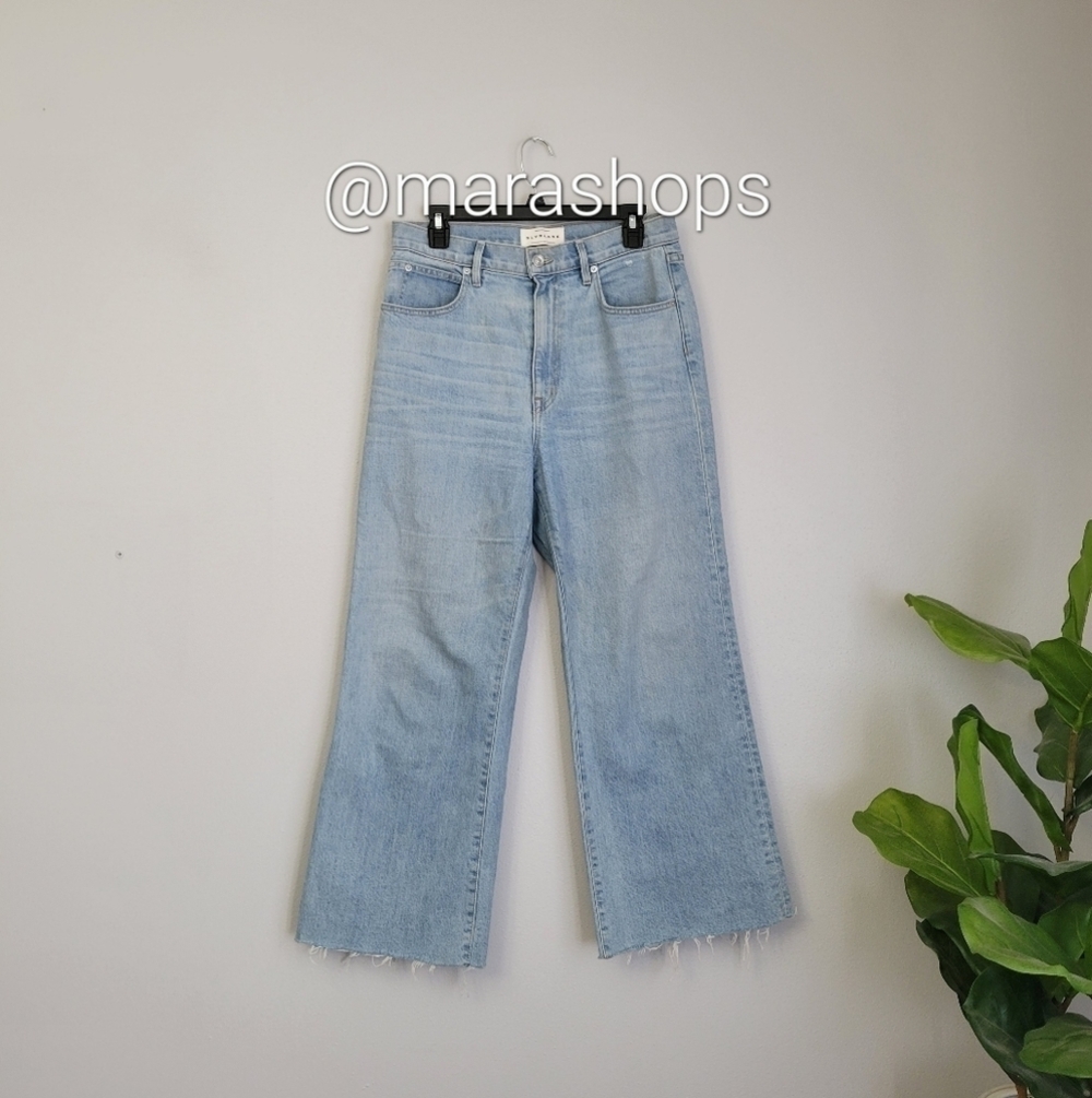 SLVRLAKE Grace High-Rise Stretch Wide Crop Jeans - Picture 2 of 6